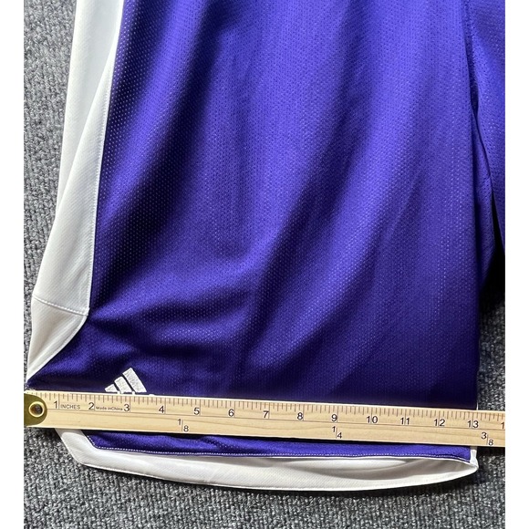 Adidas Player ID Men's‎ Large Basketball Shorts Purple White - Picture 7 of 10